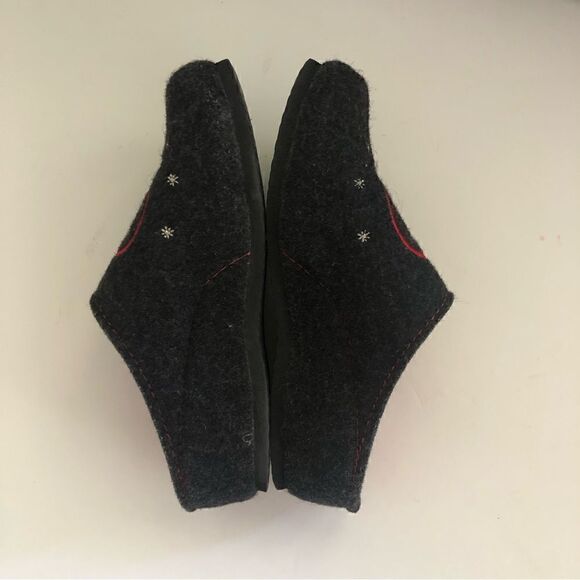 Lindenbaum wool slip on mules with wedge heel felted hearts size 37 - Picture 5 of 9
